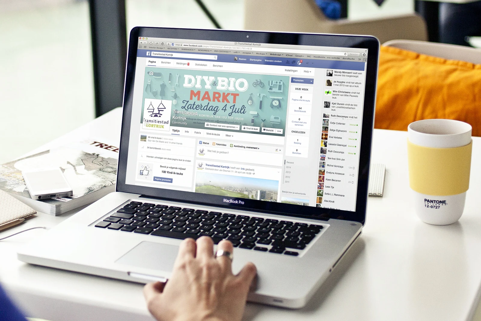 Facebookomslag voor de DIY- en BIOmarkt