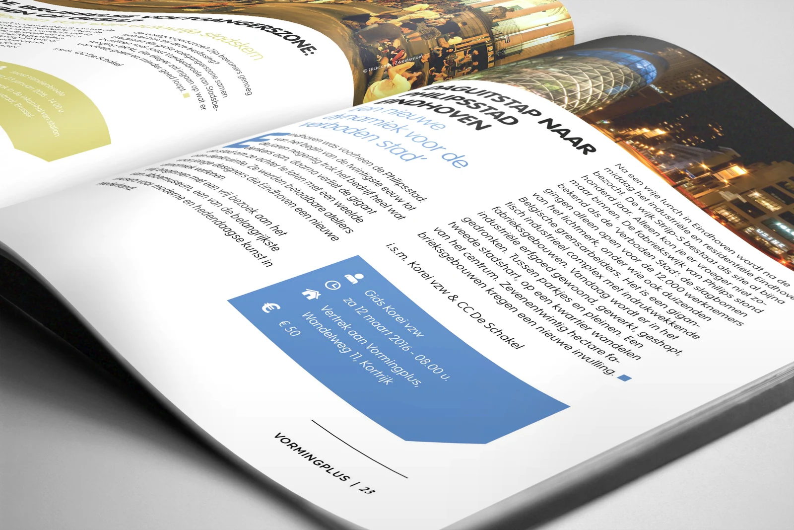 Binnenpagina’s van het magazine van Vormingplus