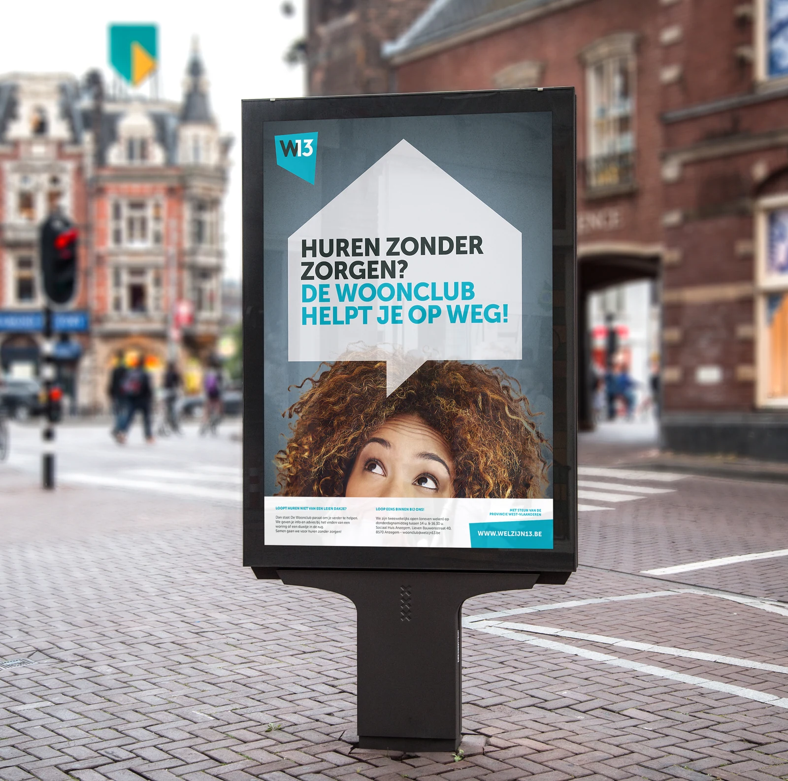 Campagneaffiche voor De Woonclub van W13 Welzijn